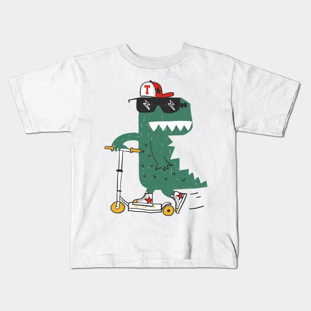 Dino Attitude Kids T-Shirt by AttireCafe